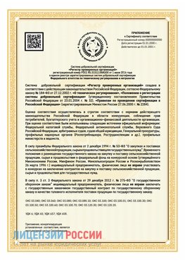 Приложение к сертификату для ИП Светлоград Сертификат СТО 03.080.02033720.1-2020